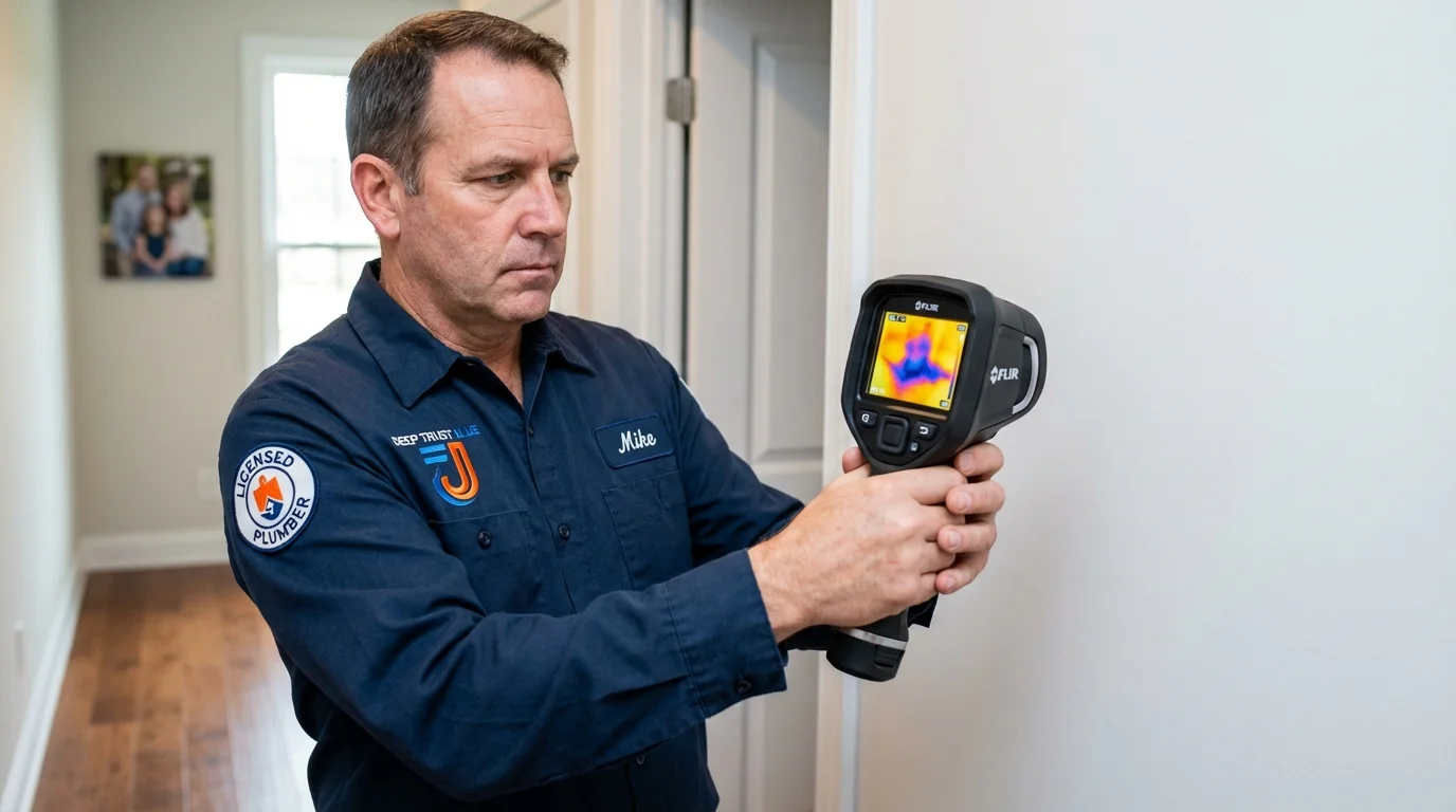 Thermal imaging leak detection by Johns Plumbing LLC in DeQuincy